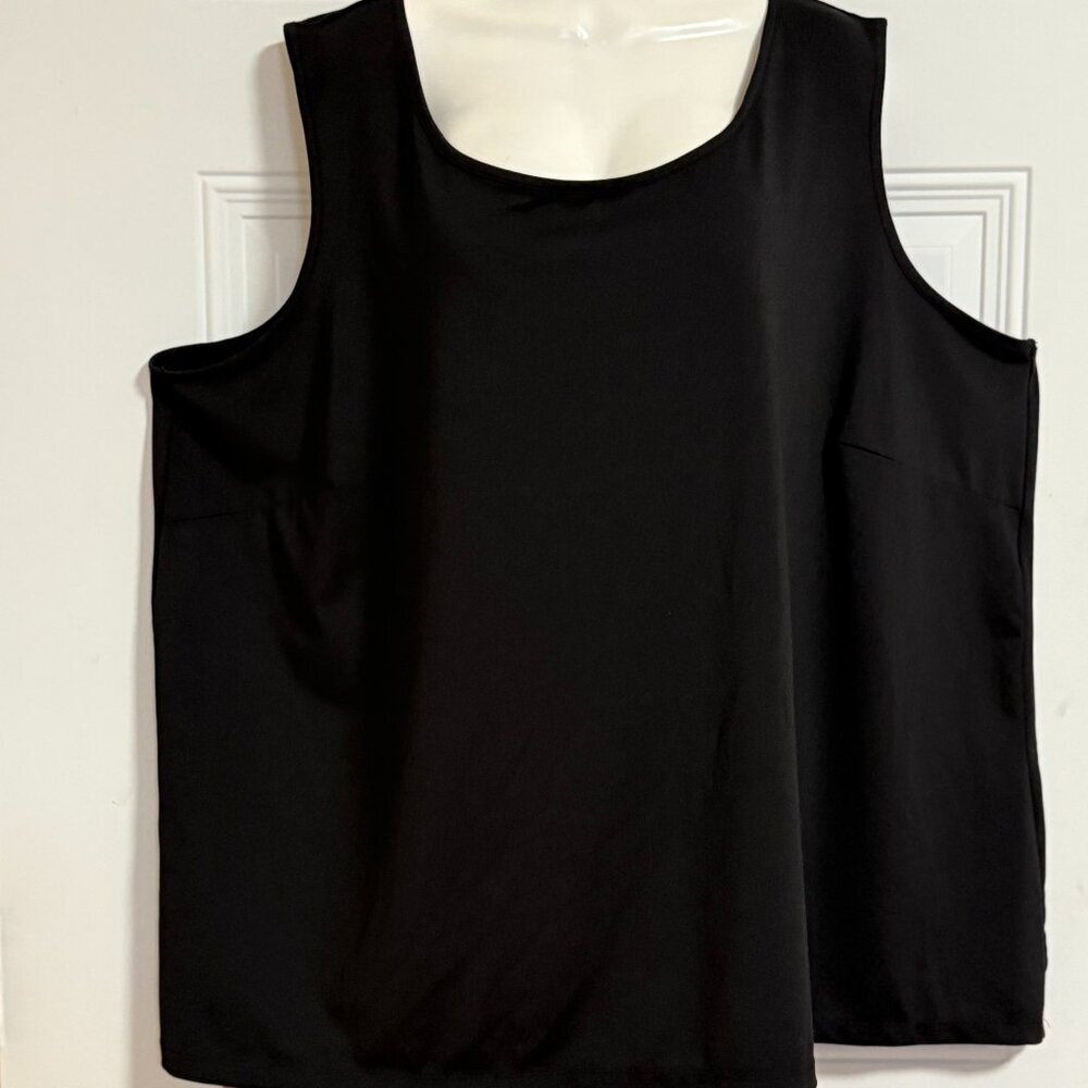Maggie Barnes for Catherine's Shell Top Black SZ 4X Career Lagenlook